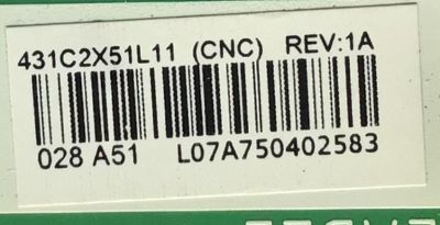 MAIN PARA TV TOSHIBA / NUMERO DE PARTE 431C2X51L11 / STS32T VTV-L32708 REV:1 / 461C2X51L11 / L07A750300803 / L07A50402583 / PANEL M185XW01 V.6 / MODELO 19SL400U - Imagen 3